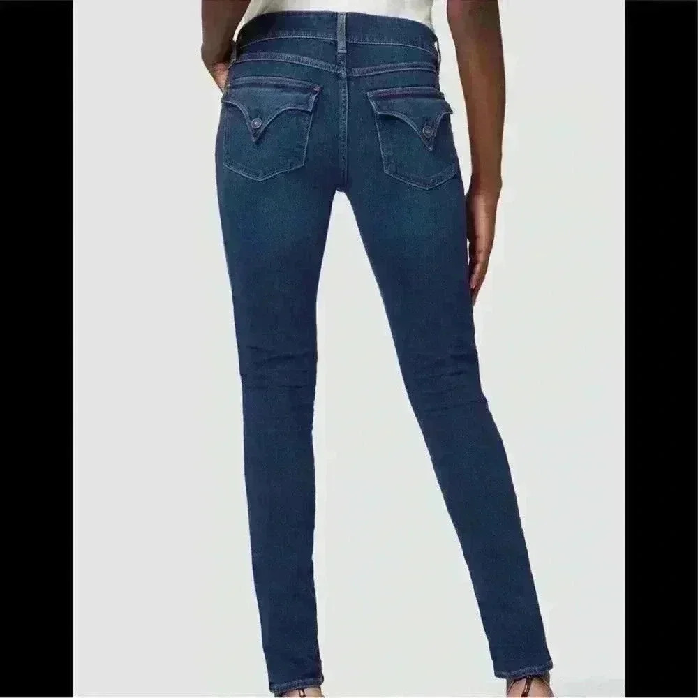 Hudson Womens jeans 25 Blue Collin Flap Skinny ankle dark wash denim poc… - Picture 6 of 17